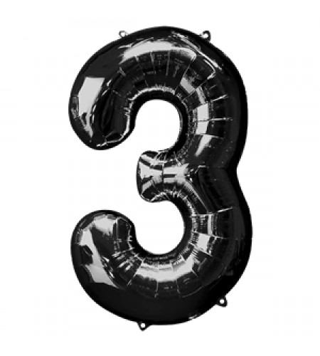 BALÃO PRETO NUMERO 3